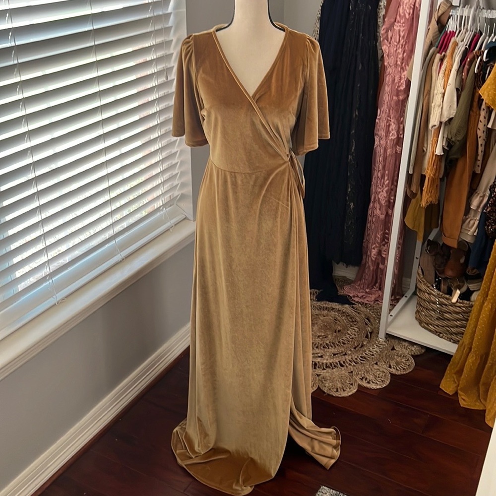 Baltic Born gold velvet maxi dress - Picture 1 of 3